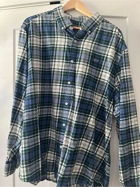 Men’s Vineyard Vines blue plaid button down